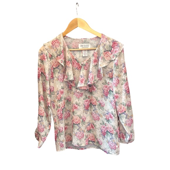 Petite Sophisticate Tops - Vintage 90's Style Petite Sophisticate Blouse Cottagecore Grandmacore Romantic